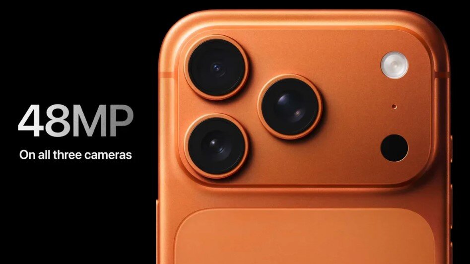iPhone 17 Pro với màu cam nổi bật.