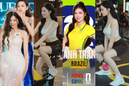 Hoa khôi đam mê thể thao, "cháy hết mình" cùng Brazil ở World Cup