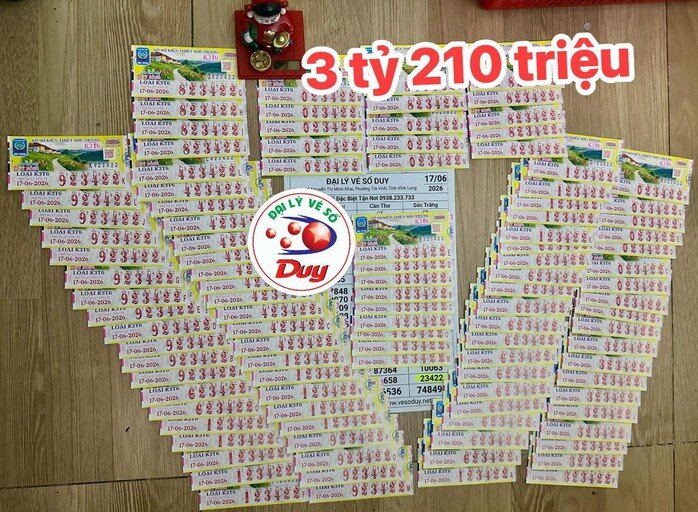 Đại lý vé số Duy liên tục đổi thưởng và bán trúng nhiều giải lớn của xổ số miền Nam. Ảnh: ĐLVS Duy