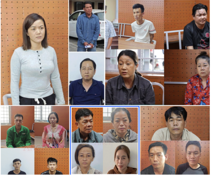 Các đối tượng trong vụ cướp giật tài sản tại Liên Hoa Bảo Tháp