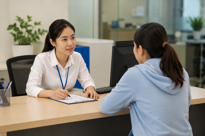 Người lao động được tư vấn về chế độ bảo hiểm, trợ cấp thất nghiệp. Ảnh minh họa