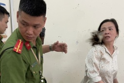 Người phụ nữ chửi bới, lao vào tát, đá chiến sĩ công an làm nhiệm vụ ở Thái Nguyên đã bị khởi tố