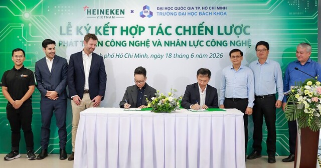 HEINEKEN Việt Nam và Trường Đại học Bách Khoa - ĐHQG TP.HCM ký kết hợp tác chiến lược thúc đẩy phát triển ứng dụng công nghệ và nguồn nhân lực công nghệ
