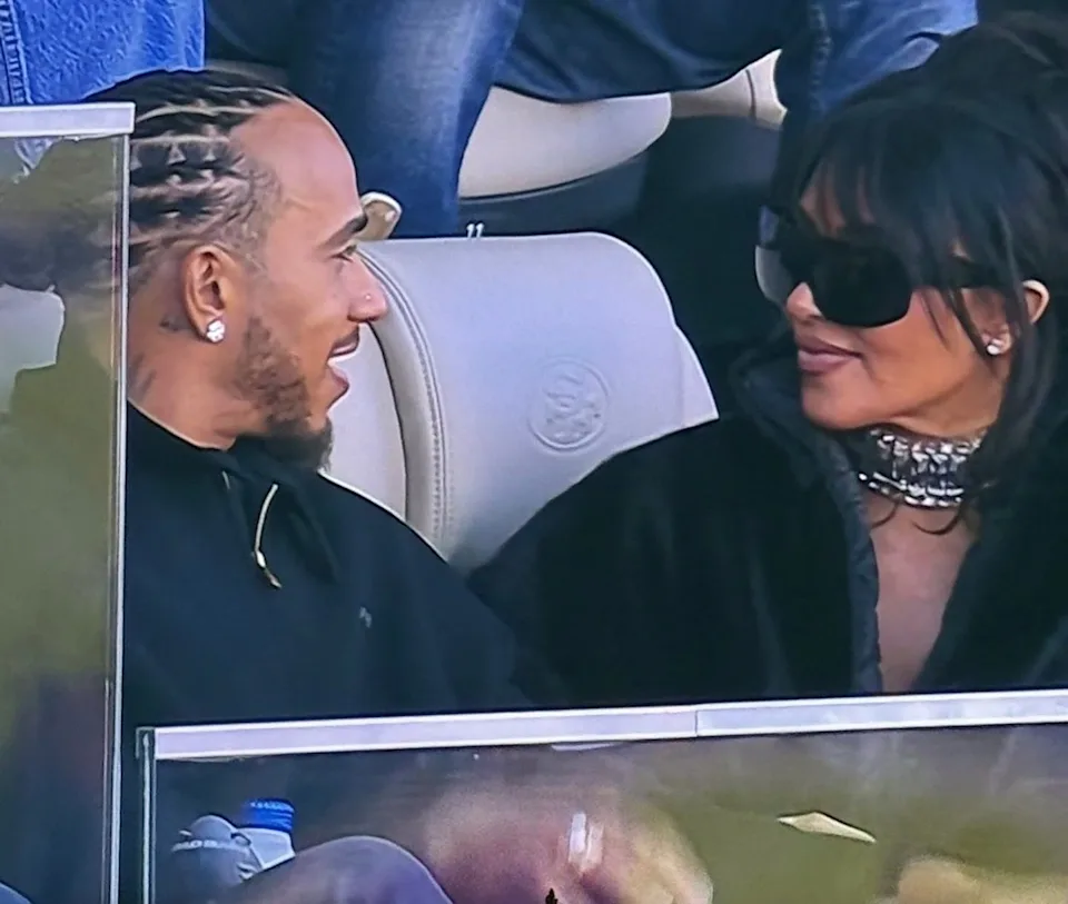 Hamilton và Kardashian dự sự kiện Super Bowl hồi tháng 2