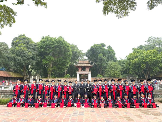 Lớp 9C1, trường THCS Archimedes Academy, Hà Nội. Ảnh: Nhân vật cung cấp