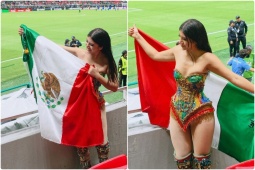 Người đẹp Mexico mặc trang phục táo bạo, khoe hình thể nóng bỏng trên khán đài