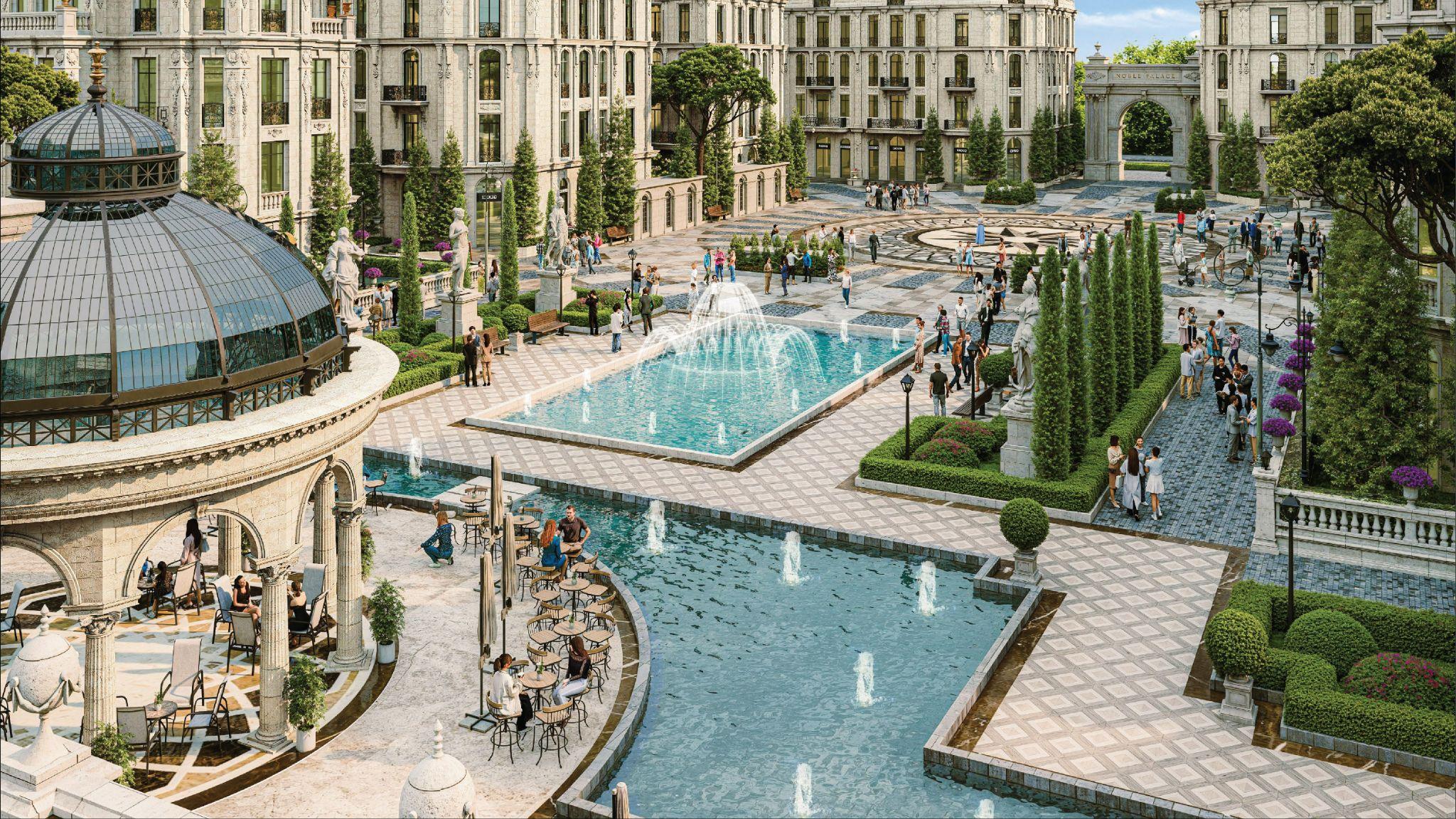 Quảng trường Crown Grand Mansion - Không gian tổ chức các sự kiện văn hóa, giải trí, lễ hội