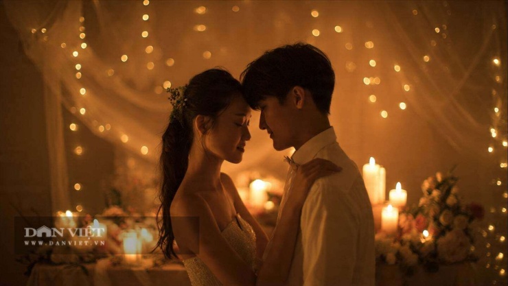 Đêm tân hôn, chúng tôi về căn phòng do anh tự tay trang trí.