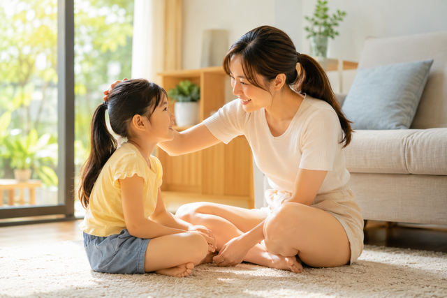 Lời nói của cha mẹ giống như những hạt giống gieo vào tâm hồn con trẻ. Những lời động viên sẽ giúp trẻ thêm tự tin. Ảnh minh họa