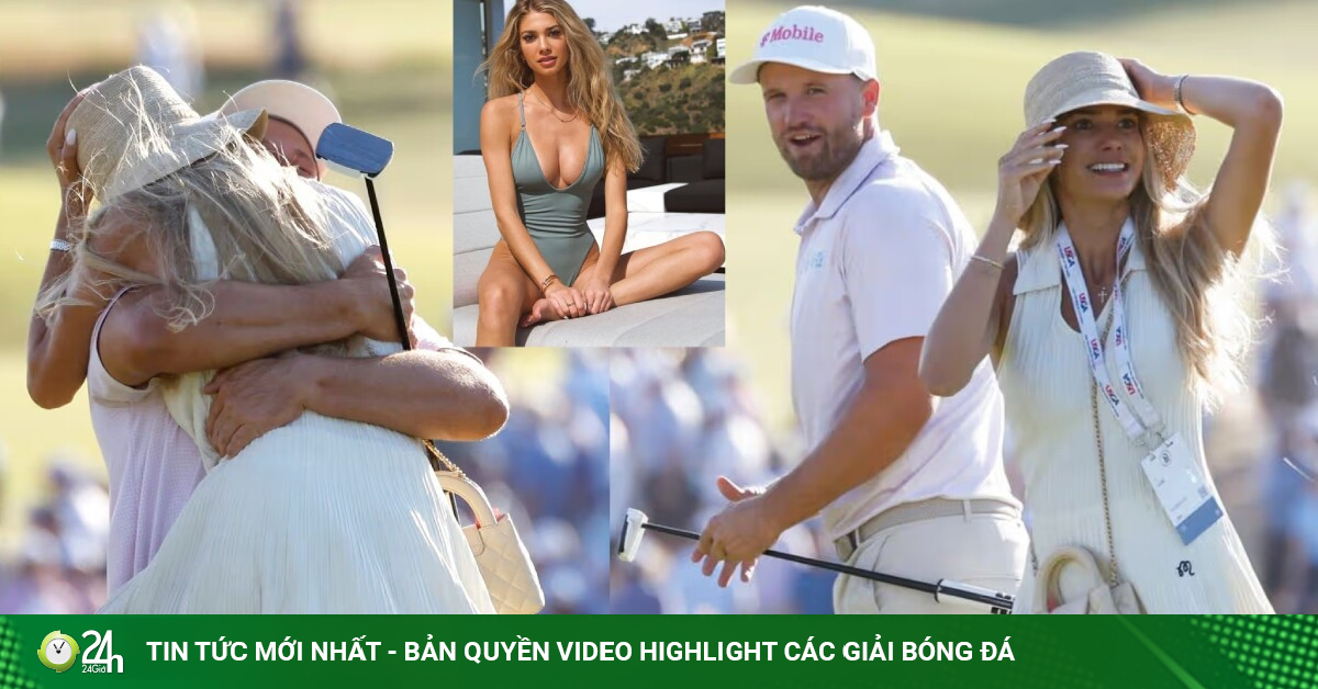 Nàng WAGs golf đẹp bậc nhất thế giới, gặp sự cố "đỏ mặt" khi nhảy lên ăn mừng