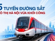 Chi tiết lộ trình 5 tuyến đường sắt đô thị Hà Nội vừa khởi công