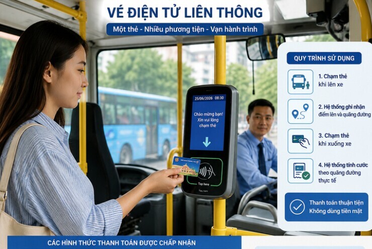 Hà Nội vận hành vé điện tử liên thông cho giao thông công cộng, hành khách cần lưu ý gì?
