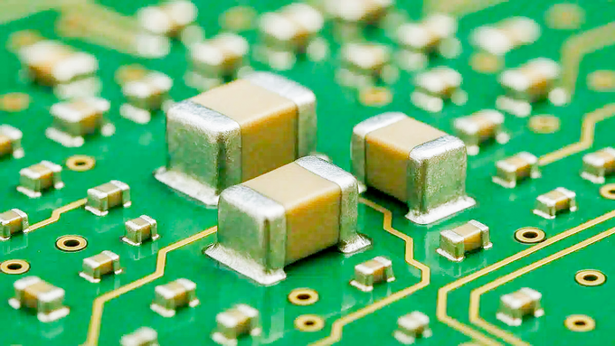Chip MLCC trên một bo mạch. Ảnh: Passive-Components