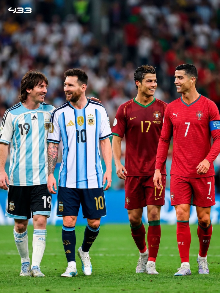 Messi và Ronaldo với những con số trùng hợp đến kỳ lạ - Ảnh: 433