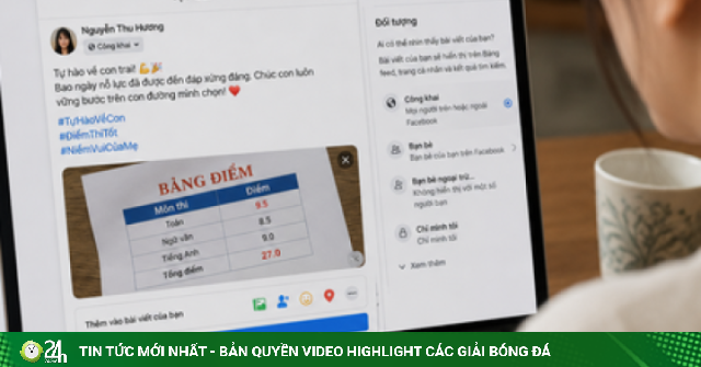 Khi điểm thi của con bị đưa lên mạng xã hội: Niềm vui của người lớn, áp lực và rủi ro của trẻ