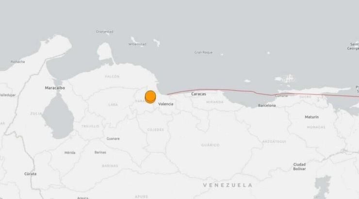 Vị trí tâm chấn động đất ở Venezuela ngày 24/6. Đồ họa: USGS