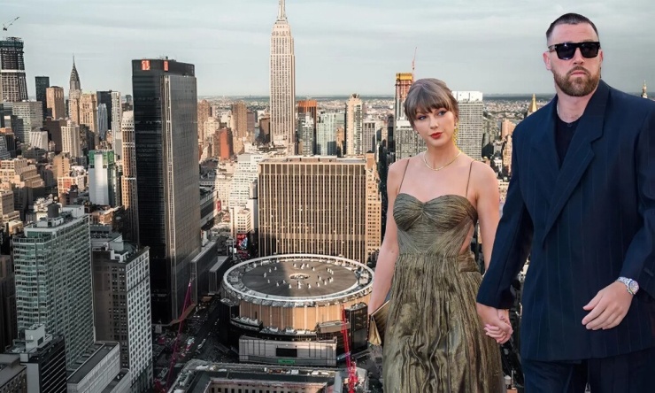 Taylor Swift và Travis Kelce được cho là sẽ kết hôn tại Madison Square Garden ở khu Midtown Manhattan, New York. Ảnh: GC, Adobe Stock