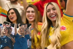 World Cup nóng cuộc chiến nhan sắc: Mỹ nữ Colombia so kè vẻ đẹp với 2 nàng thơ của Pháp