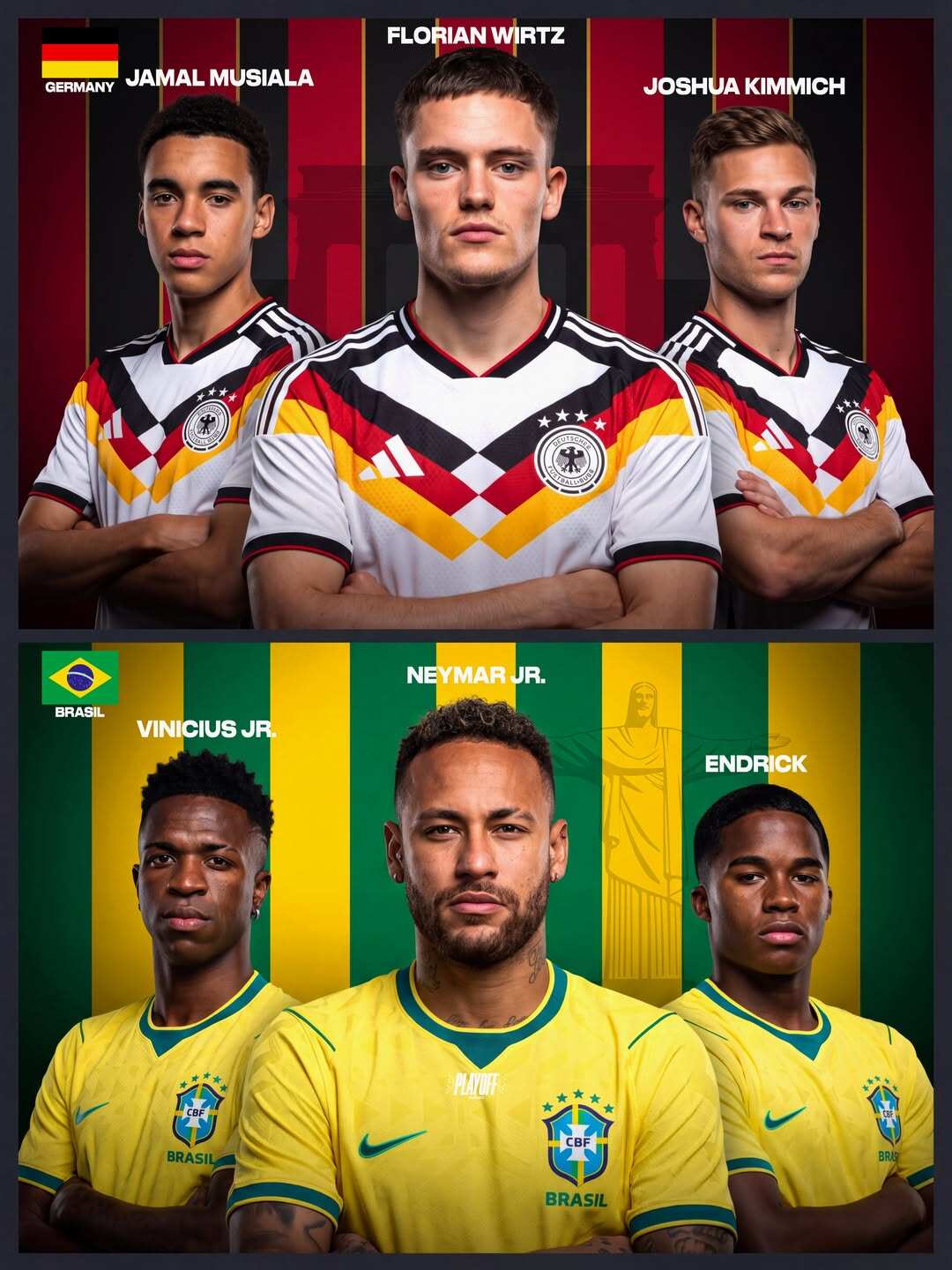 Brazil và Đức chỉ có thể gặp nhau ở chung kết