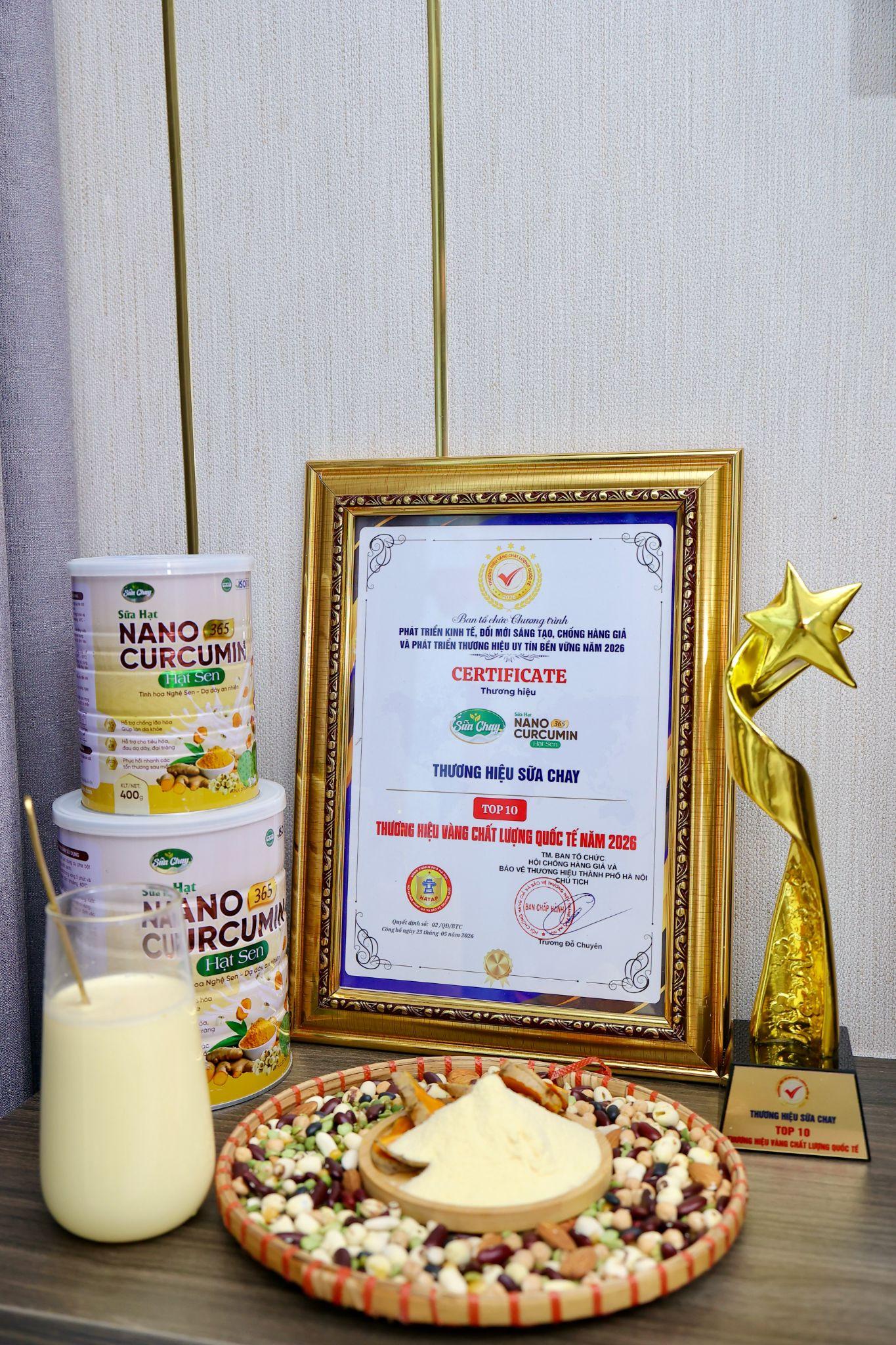 Sản phẩm đạt top 10 thương hiệu vàng chất lượng quốc tế năm 2026