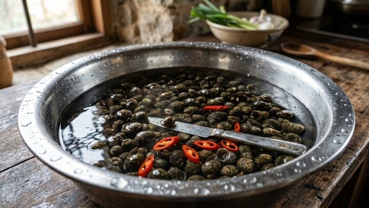 Biết mẹo làm sạch ốc nhồi sẽ giúp bạn ép ốc nhả sạch bùn đất, khử tanh triệt để chỉ trong thời gian ngắn. Ảnh: CM