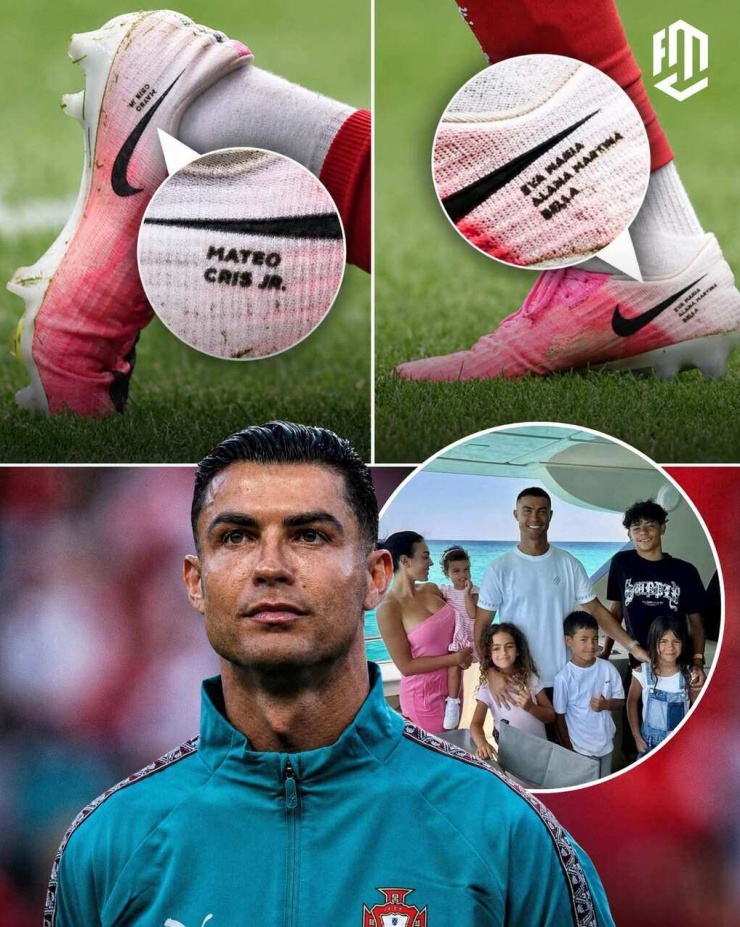 Giày Nike Air Zoom Mercurial Superfly 11 Elite FG Breakout khắc tên con của siêu sao Ronaldo ở World Cup 2026. Ảnh: Instagram FC Motivate