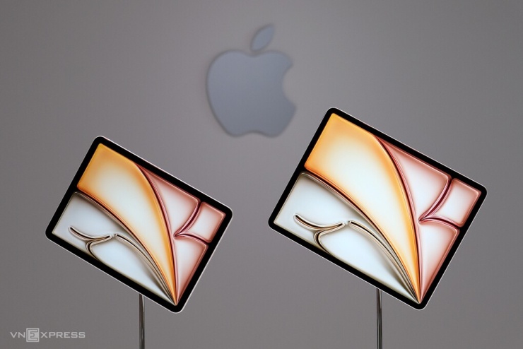 iPad Air M2 tại lễ ra mắt ở London, Anh ngày 7/5/2024. Ảnh: Tuấn Hưng