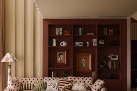Mê mẩn với căn duplex với tông màu mận chín