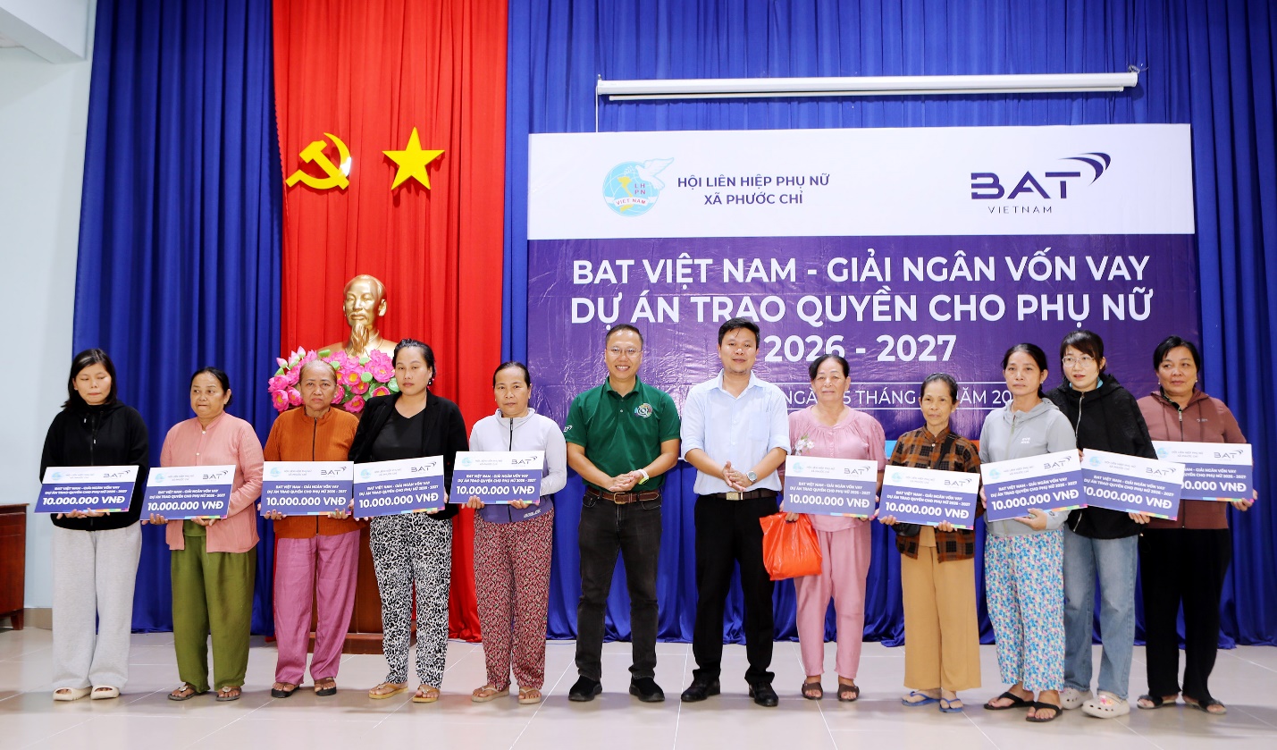 BAT Việt Nam mở rộng Chương trình “Trao quyền cho Phụ nữ” tại xã Phước Chỉ (tỉnh Tây Ninh) trong giai đoạn 2026-2027.