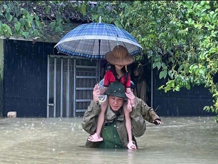 Mưa lũ khiến nhiều nơi ở Cao Bằng ngập sâu