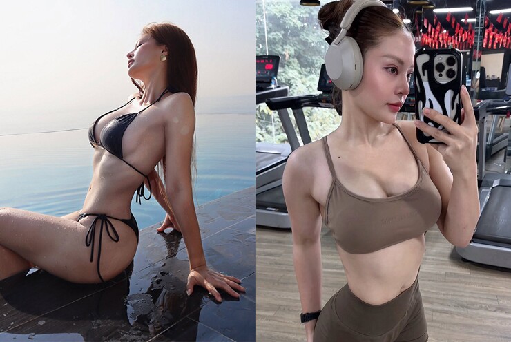 Người đẹp phòng gym Trà My giảm 15kg, khoe thân hình “đồng hồ cát” với bikini