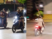 Phẫn nộ cảnh quái xế mang đinh ba, nẹt pô, lạng lách náo loạn đường phố Hà Nội