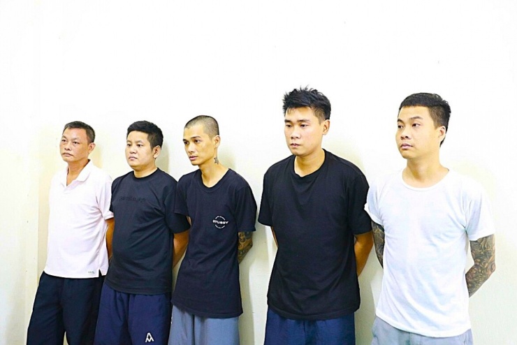 Một số đối tượng trong Chuyên án bị bắt giữ. (Ảnh:Công an tỉnh Nghệ An).