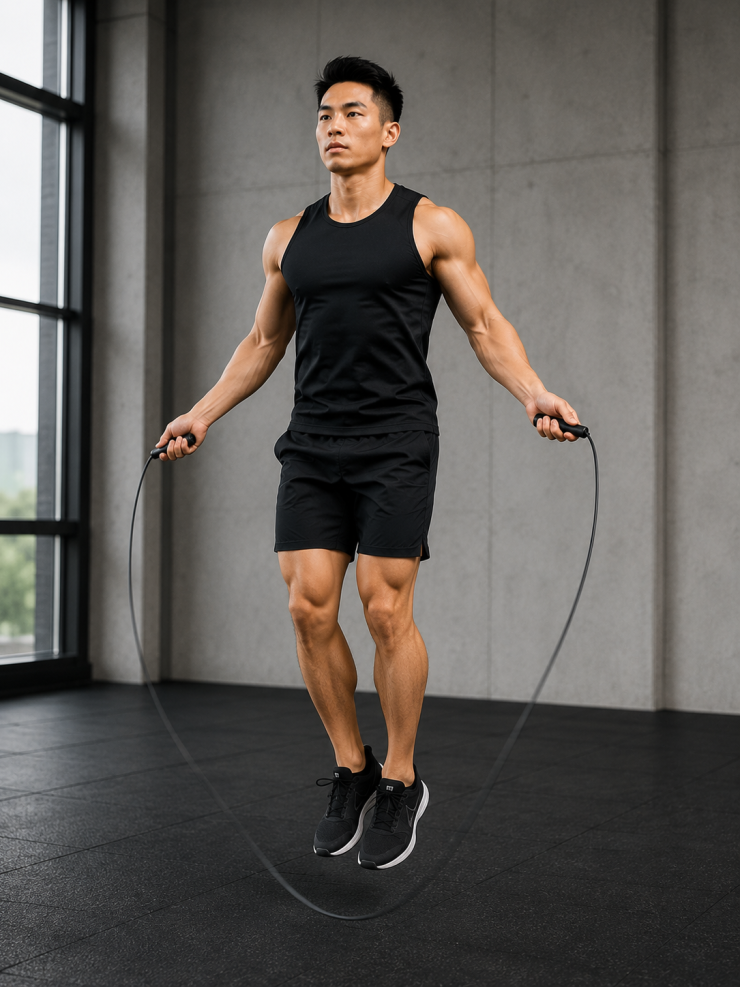 Nhảy dây là một trong những bài tập cardio có mức tiêu hao năng lượng lớn nhất vì huy động đồng thời cơ chân, cơ vai, cơ cẳng tay và hệ tim mạch.