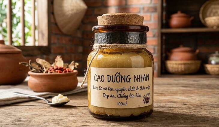Cao dưỡng nhan được làm từ mỡ lợn tinh khiết cùng một số thảo mộc là cách làm đẹp của phụ nữ quý tộc thời xưa.