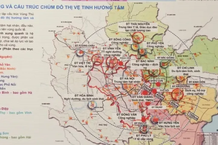 Quy hoạch Hà Nội 100 năm: 9 cực phát triển, 9 trung tâm lớn, 9 trục động lực