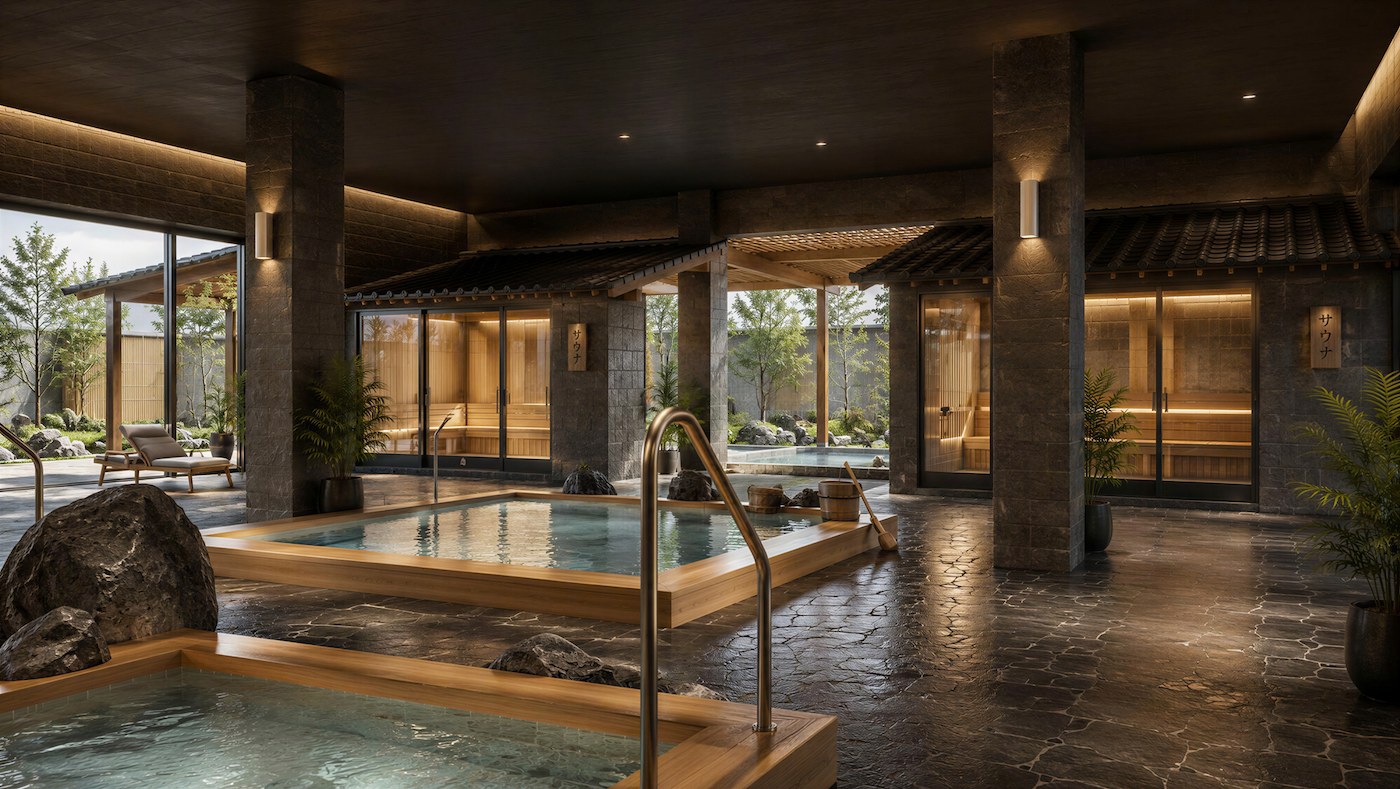 Sun Festo Town mang mô hình căn hộ Onsen trị liệu đầu tiên đến Quảng Ninh. Ảnh: Sun Property.
