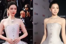 Hoa hậu Tiểu Vy mặc cùng một thiết kế thảm đỏ với Châu Dã, ai nổi bật hơn?