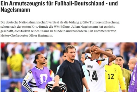 ĐT Đức bị loại World Cup 2026: Báo chí gọi là thảm họa, chỉ trích Nagelsmann