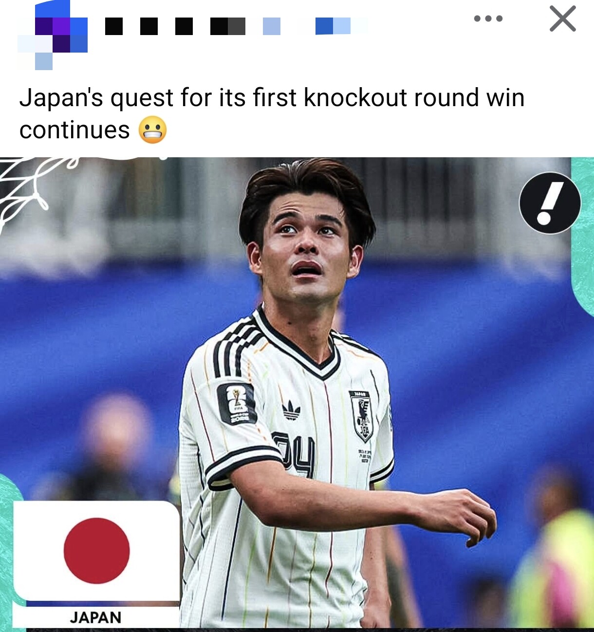 Nhật Bản đã nối dài chuỗi trận thất bại ở vòng knock-out tại các kỳ World Cup