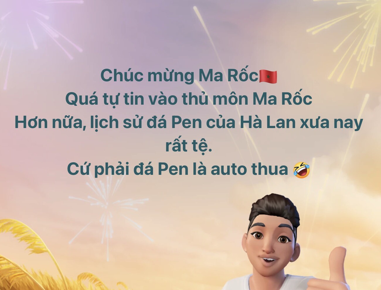 Cộng đồng mạng liên tục lên "tút" chúc mừng&nbsp;Morocco.