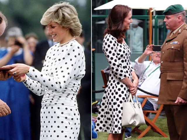 6 lần công nương Kate “mượn” quần áo của mẹ chồng Diana
