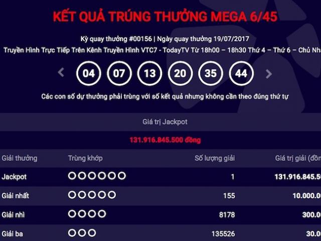 Vietlott tiết lộ nhiều thông tin về tấm vé trúng jackpot 132 tỉ