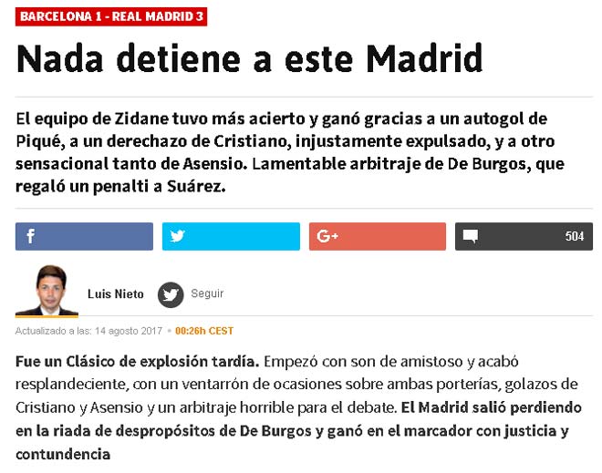 Real thắng đậm: Zidane bênh vực Ronaldo, báo chí &#34;mắng xối xả&#34; Barca - 1