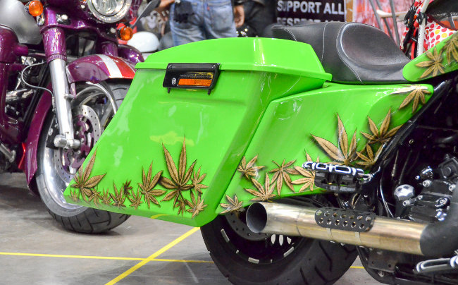 Cận cảnh đuôi xe theo kiểu Bagger &#40;với tui đựng đồ ở hai bên&#41;.