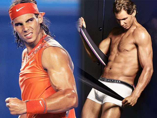 ”Bò tót làng banh nỉ” Nadal lực lưỡng vượt xa Roger Federer