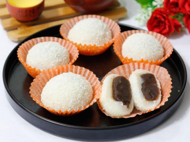 Công thức làm bánh mochi nhân đậu đỏ mềm dẻo, đơn giản tại nhà