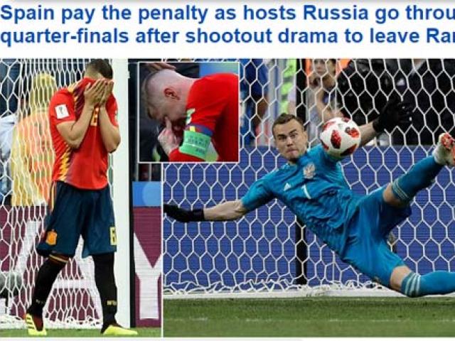 Chấn động Nga loại Tây Ban Nha: Báo chí tôn vinh ”người nhện” Akinfeev