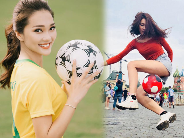 Người mẫu - Hoa hậu - Hoa khôi Nghệ An diện quần đùi áo số vì "phát cuồng" tuyển Brazil