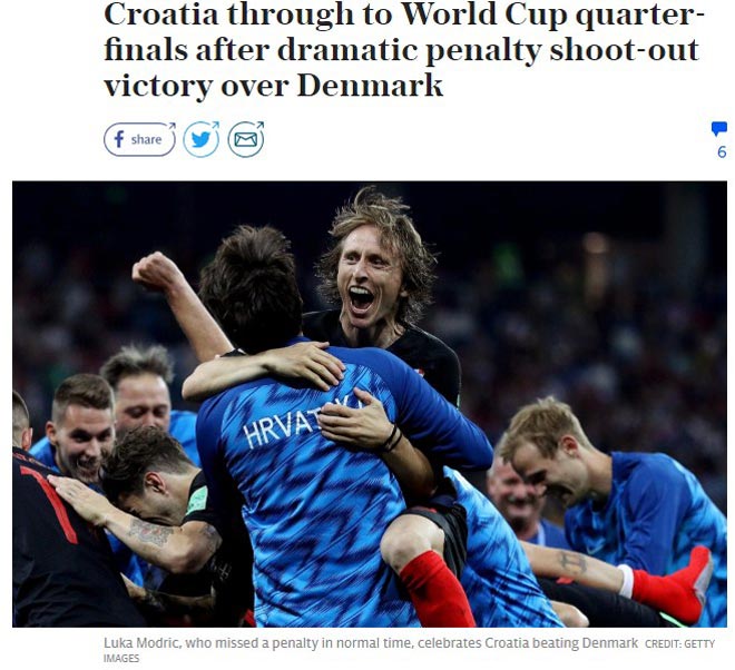 Croatia thắng kịch tính: Báo chí tung hô Rakitic - Subasic, chê cười "tội đồ" Modric - 2